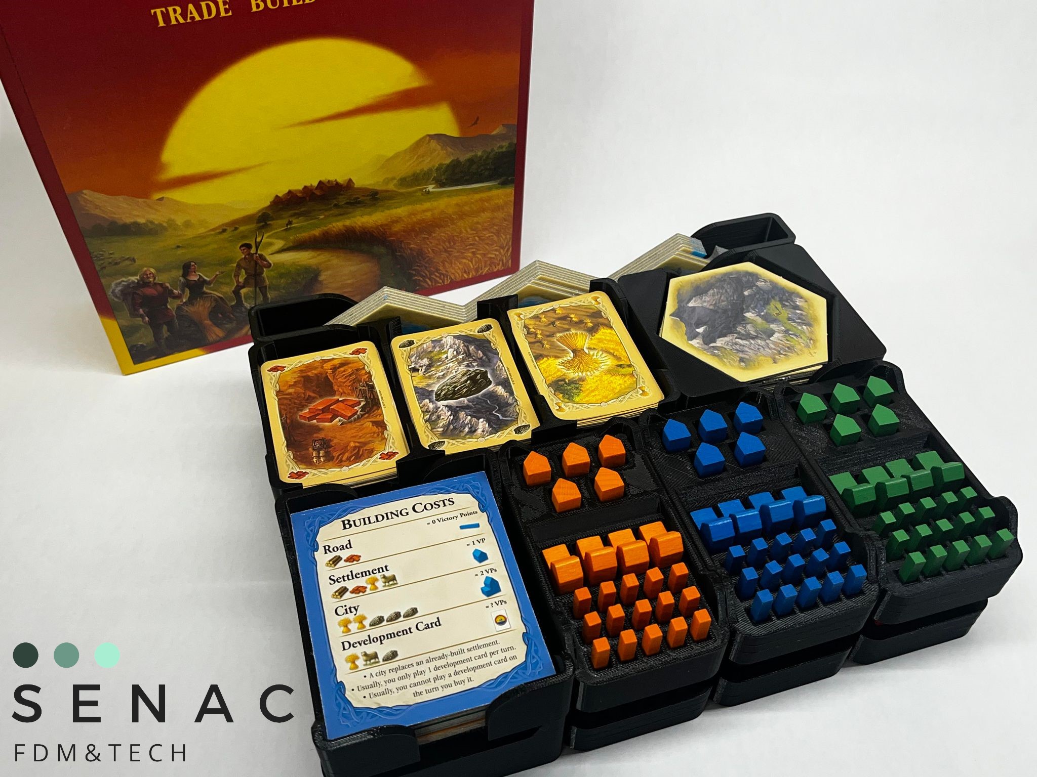 Organizer Set for Catan Compatible with Settlers of Catan Board